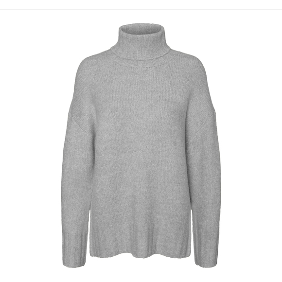 Vero Moda | Sweaters | Vero Moda Berko Turtleneck Sweater In Light Gray  Melange | Poshmark